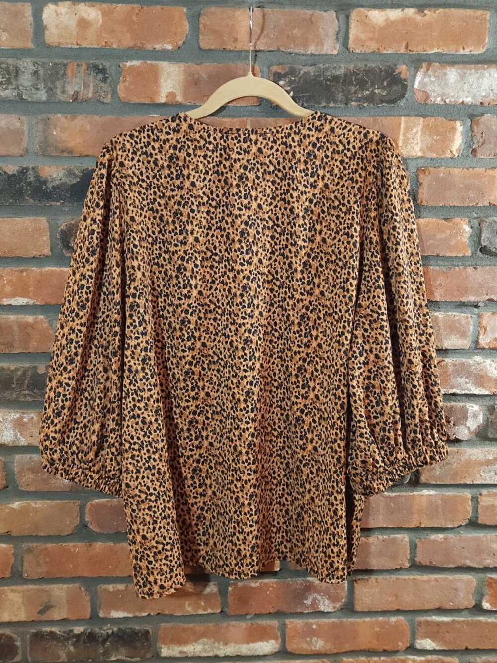 Tuckernuck Pomander Place Hollis Leopard Print Relaxed V-Neck Top Women's XXL - Picture 6 of 8